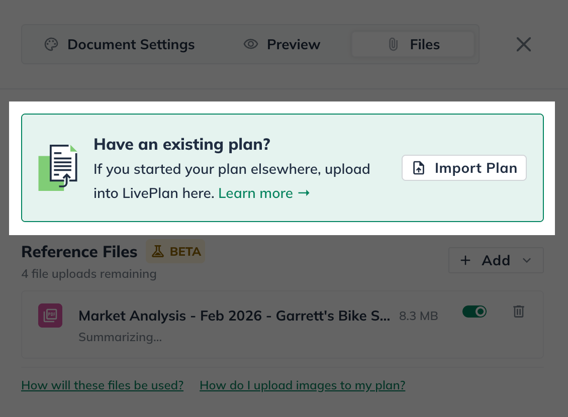 NPE - Import Plan Button