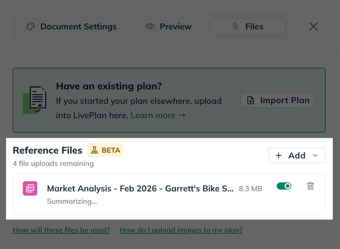 NPE - Reference Files Button