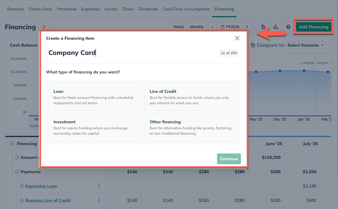 Add Line Of Credit Financing