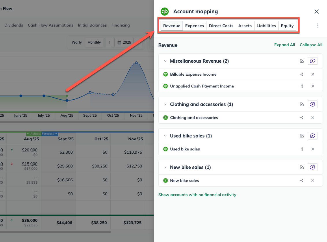 navigate mapping screen