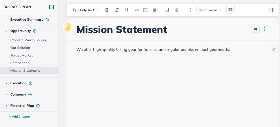 NUX - Mission Statement Section