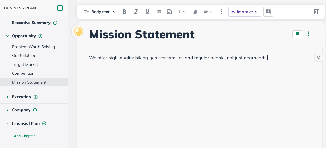 NUX - Mission Statement Section