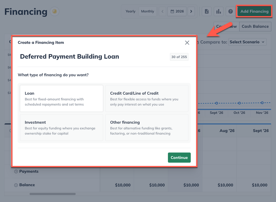 Deferred Payment Building Loan