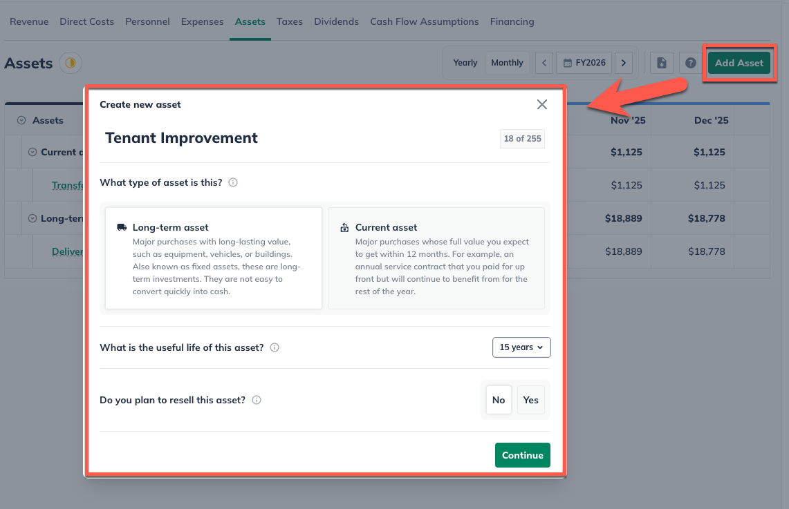 Add Tenant improvement