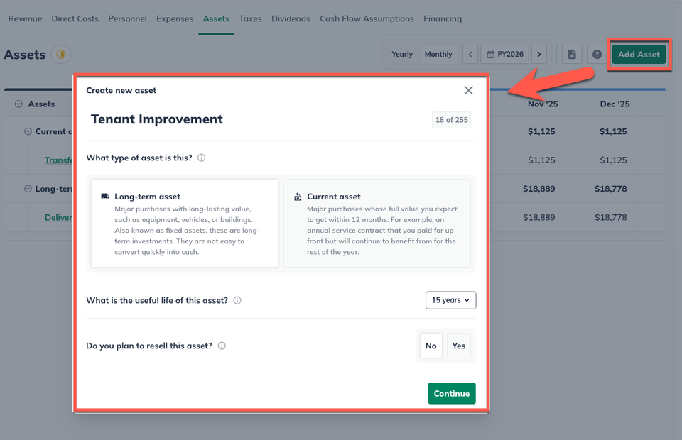 Add Tenant improvement
