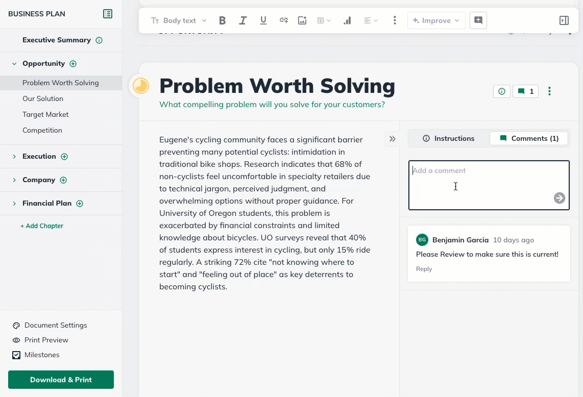 NUX - Leaving a comment