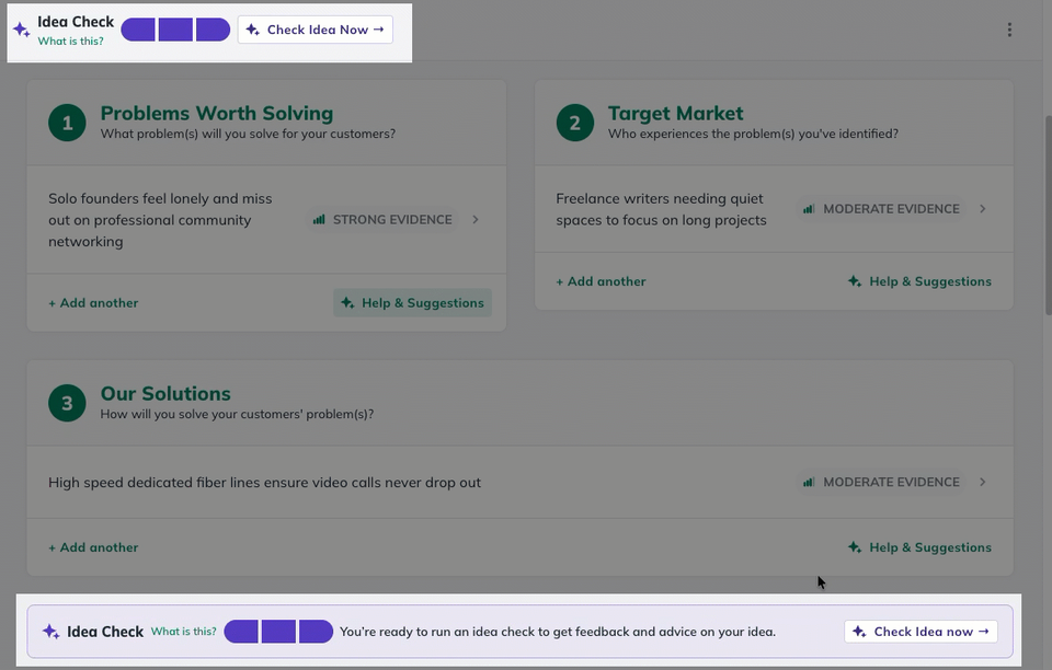 Idea Canvas - Idea Check Ready