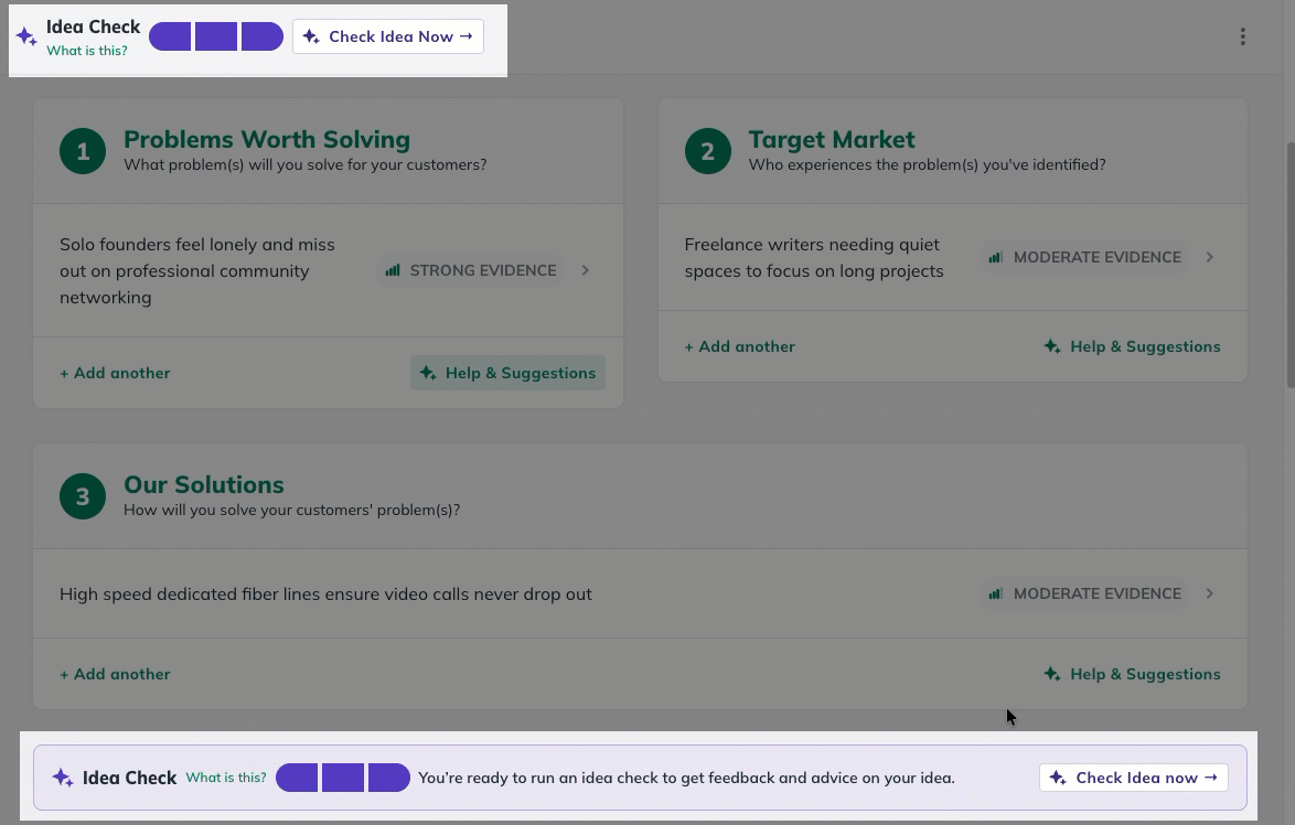 Idea Canvas - Idea Check Ready