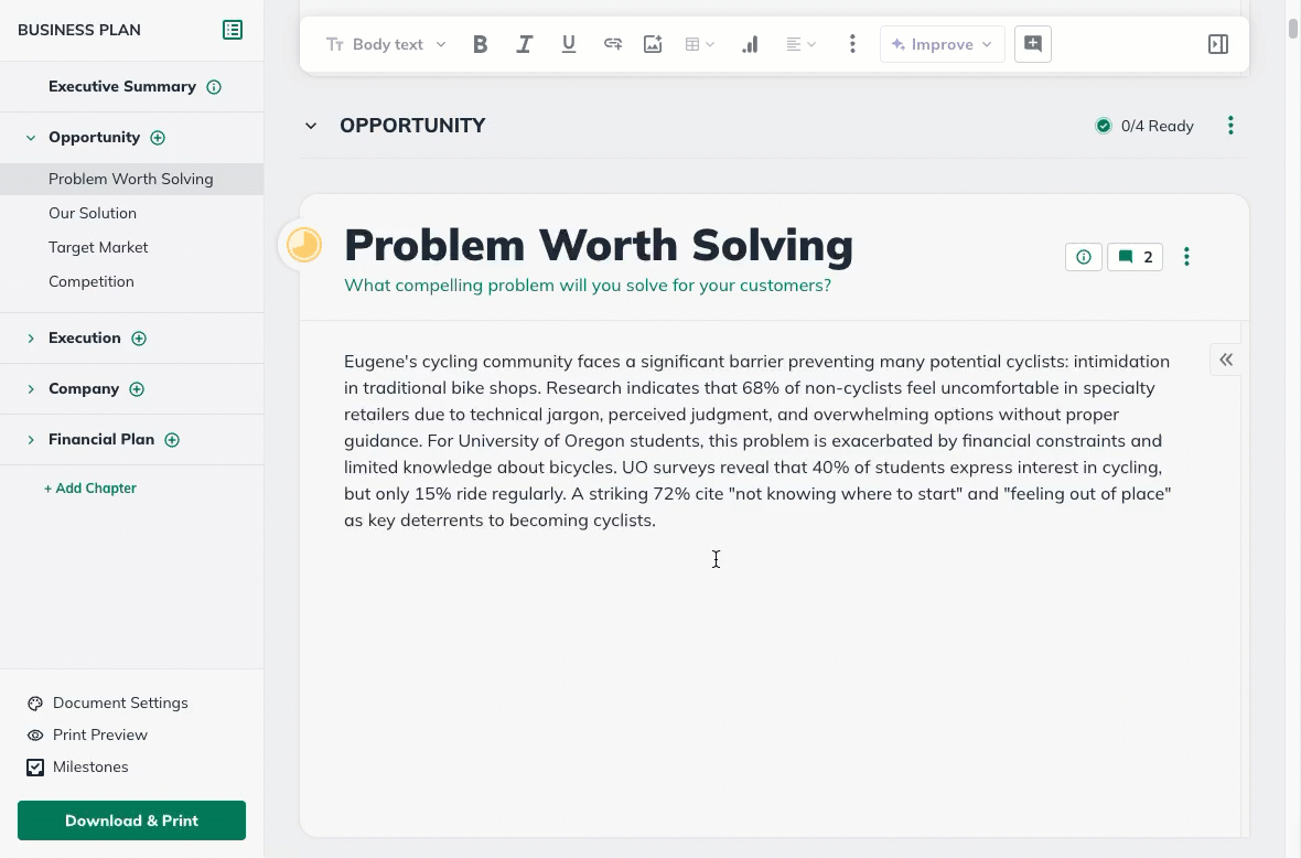 NUX - Edit a comment