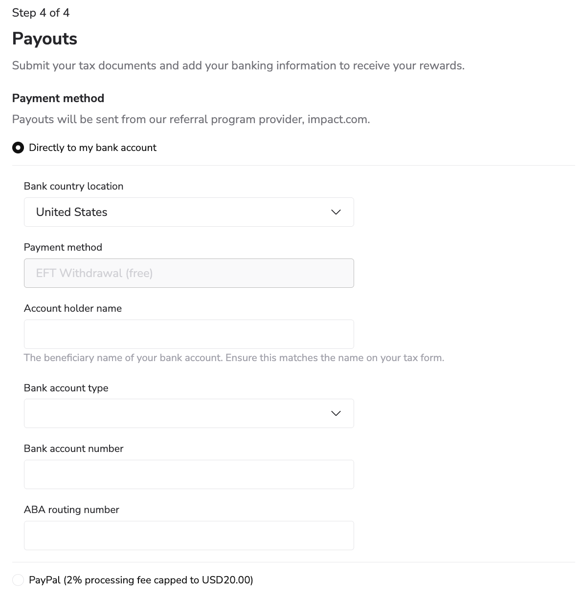 payouts step referral