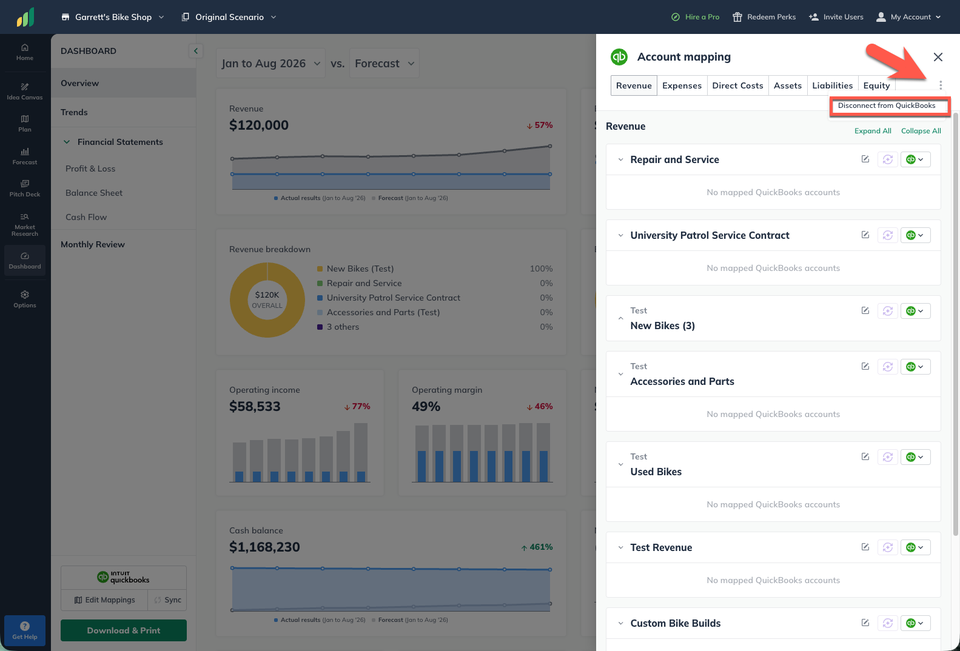 disconnect xero left nav prim