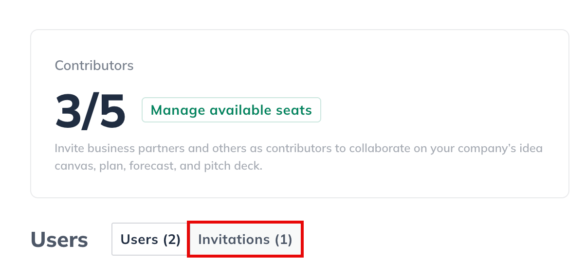 invitation pending users