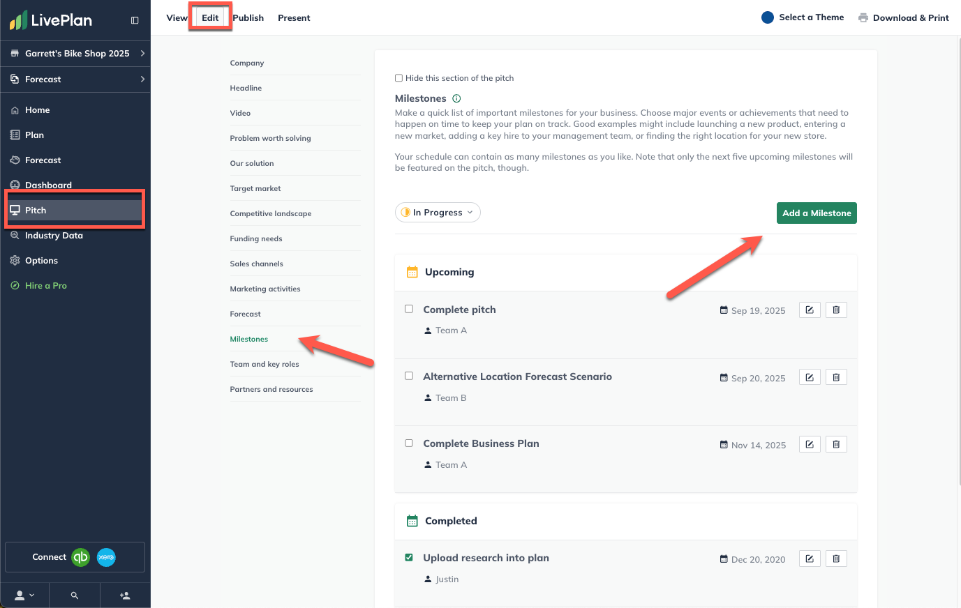 Pitch _ Edit _ MIlestones