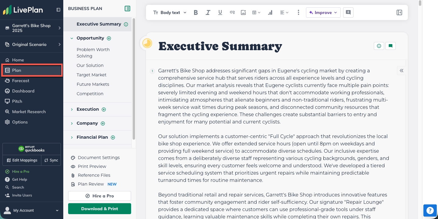 NUX Plan Section Selected Completed
