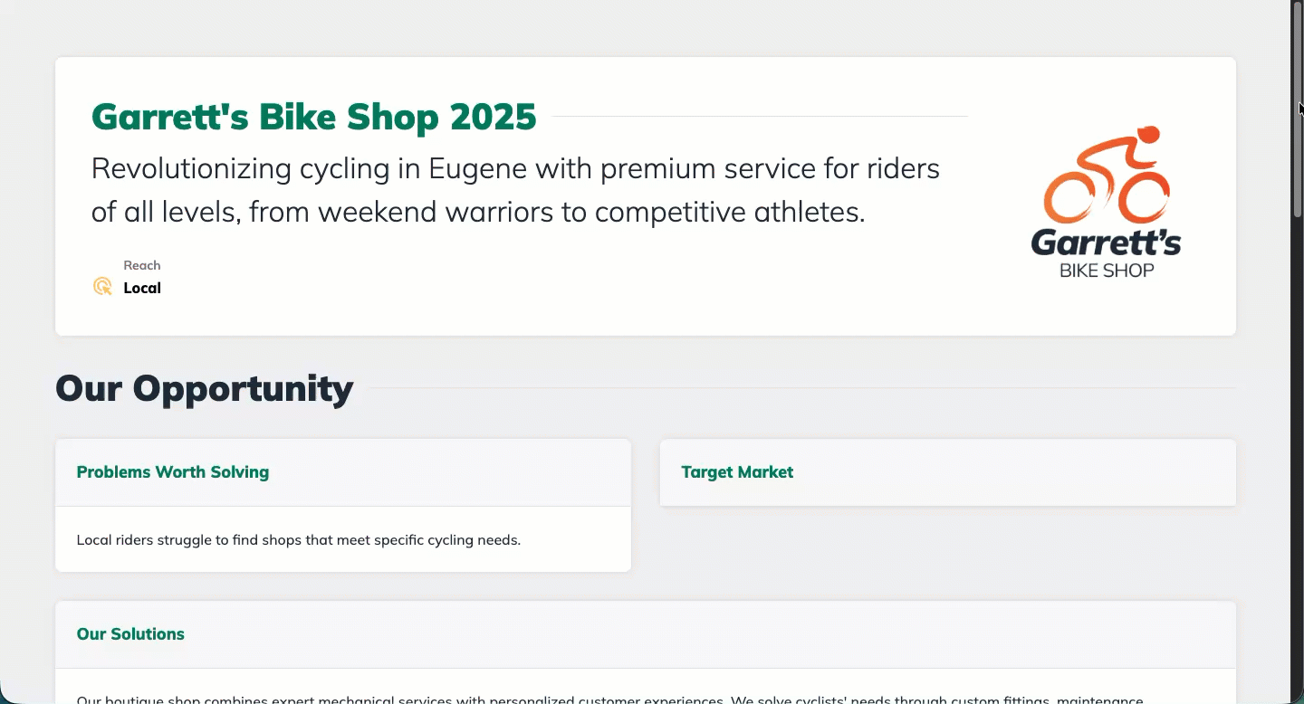 Idea Canvas - Share to web Site preview