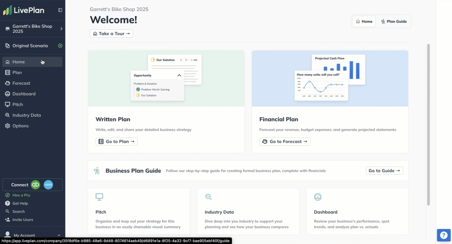 NUX - cycle-through-liveplan-sections