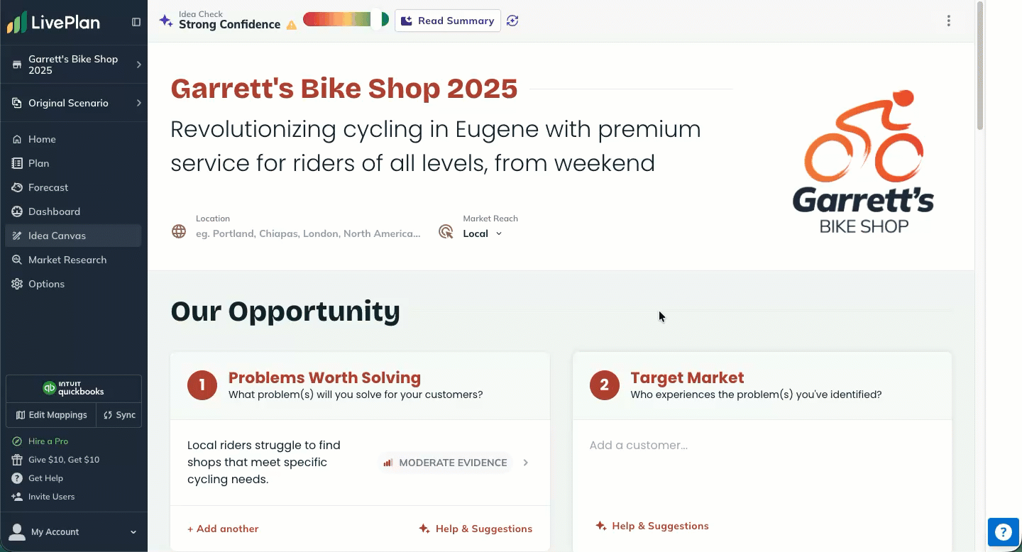 Idea Canvas - Share via Web Link workflow
