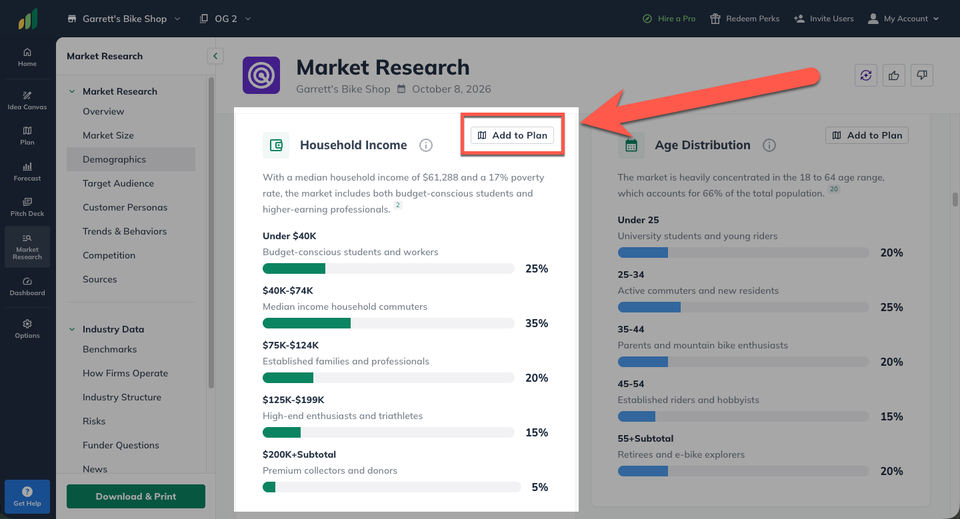 Market Research Add to Plan