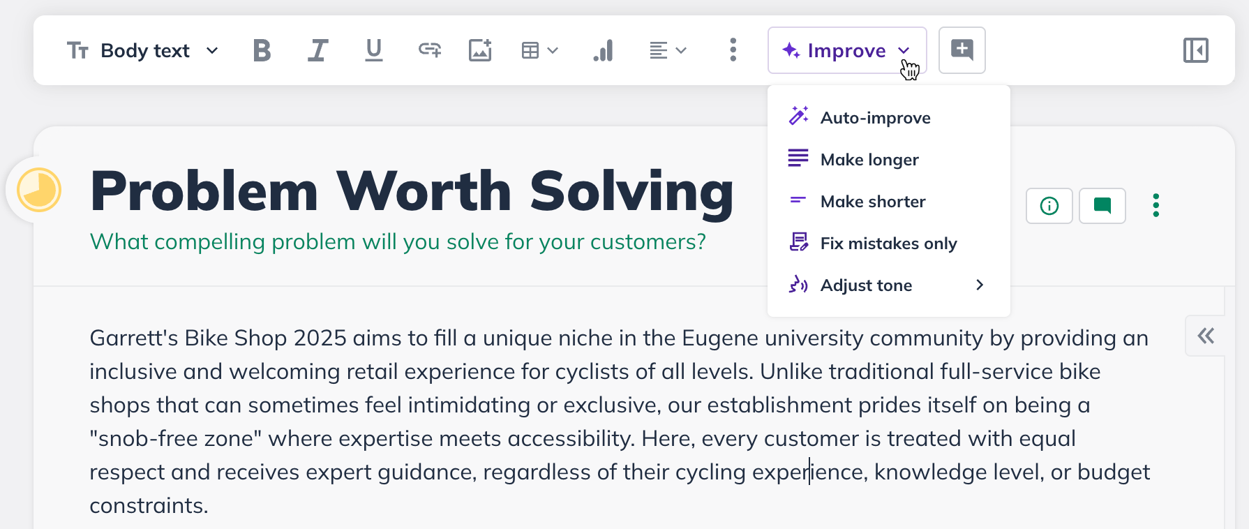 npx improve option select