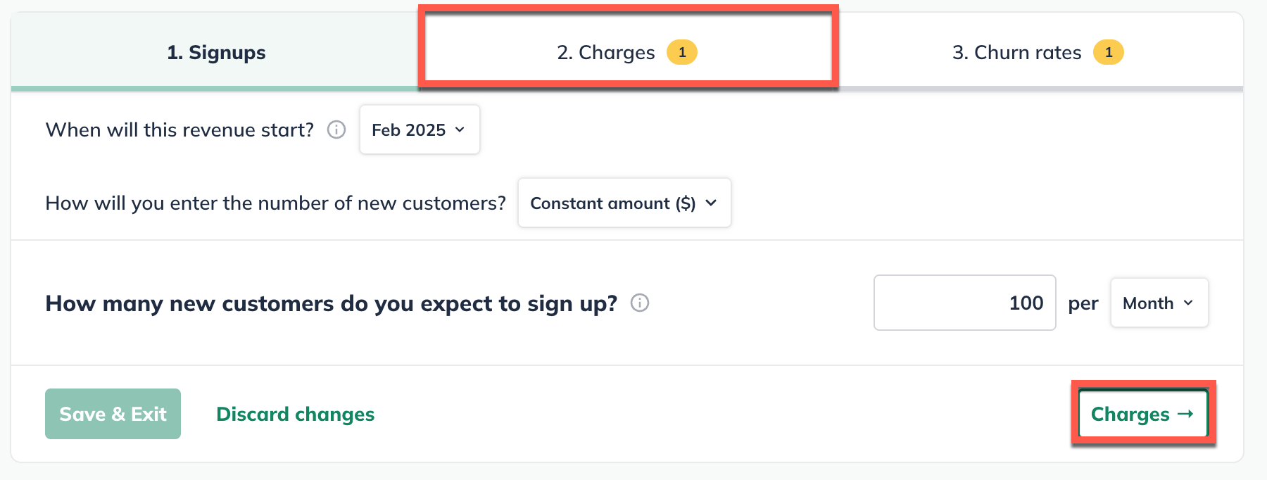 recurring revenue finish step 1