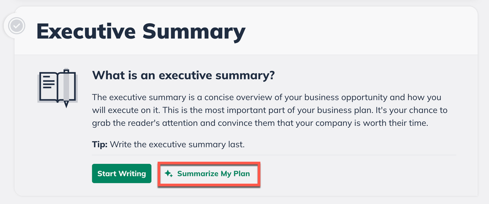 npx es summarize button