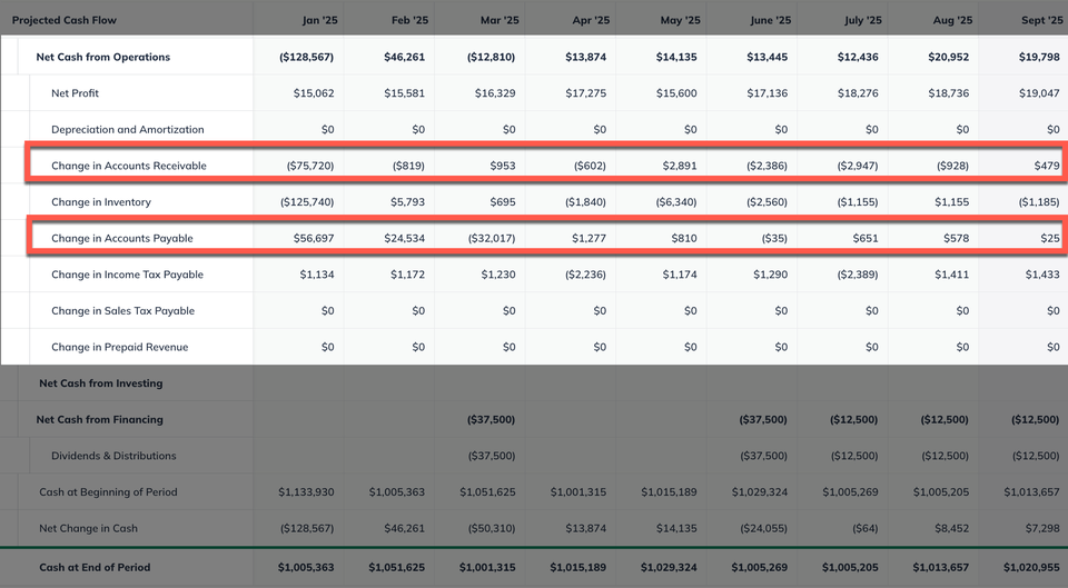 cash assumption cash flow