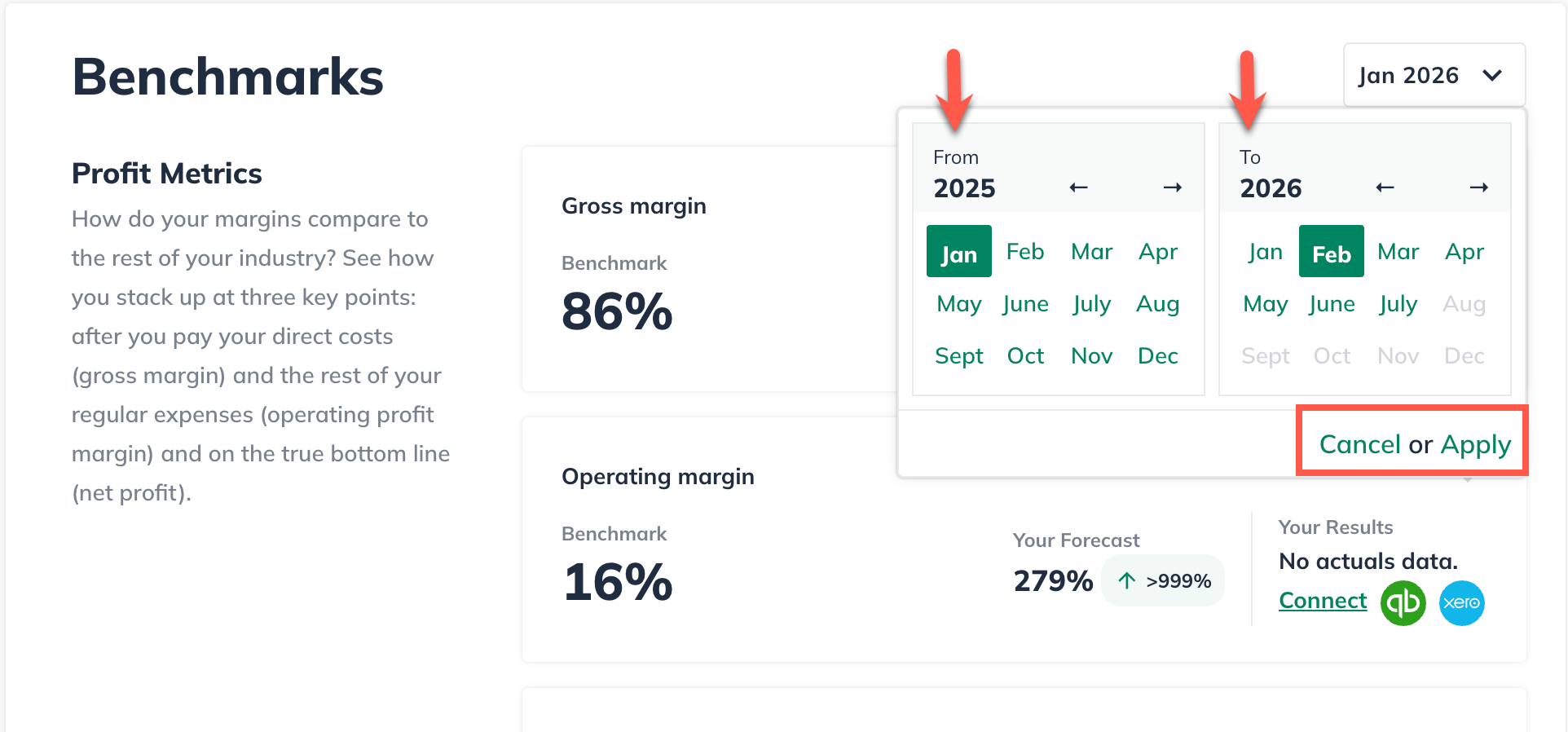 benchmarks change date