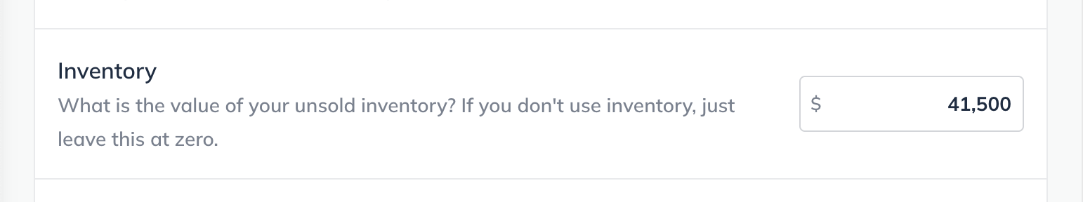 Image: initial balances asset page inventory detail
