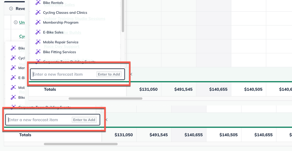 Add revenue multiple at a time