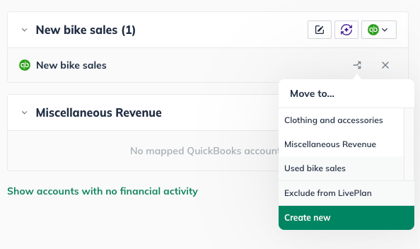 Image: move item drop down