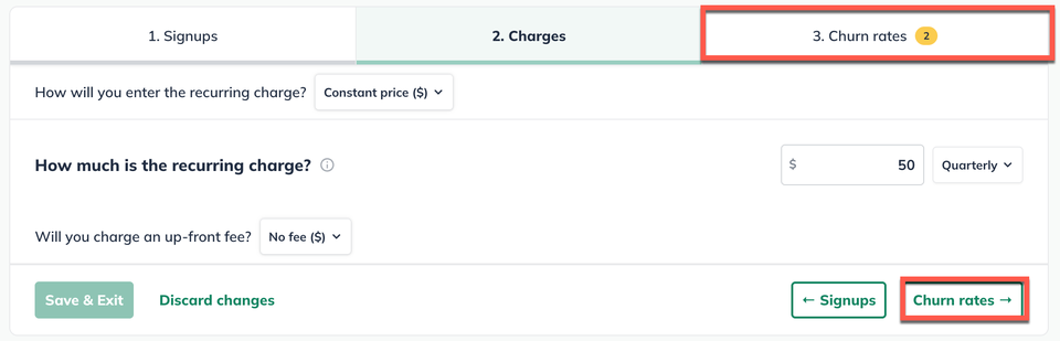 recurring revenue step 2 finish