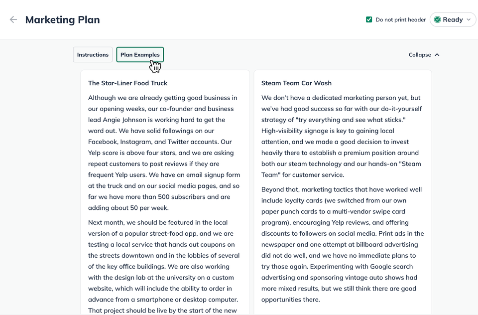 plan examples