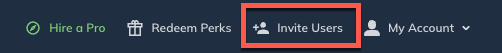 Left Nav - Invite Users