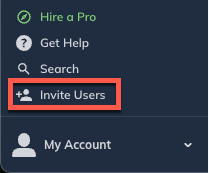 Left Nav - Invite Users