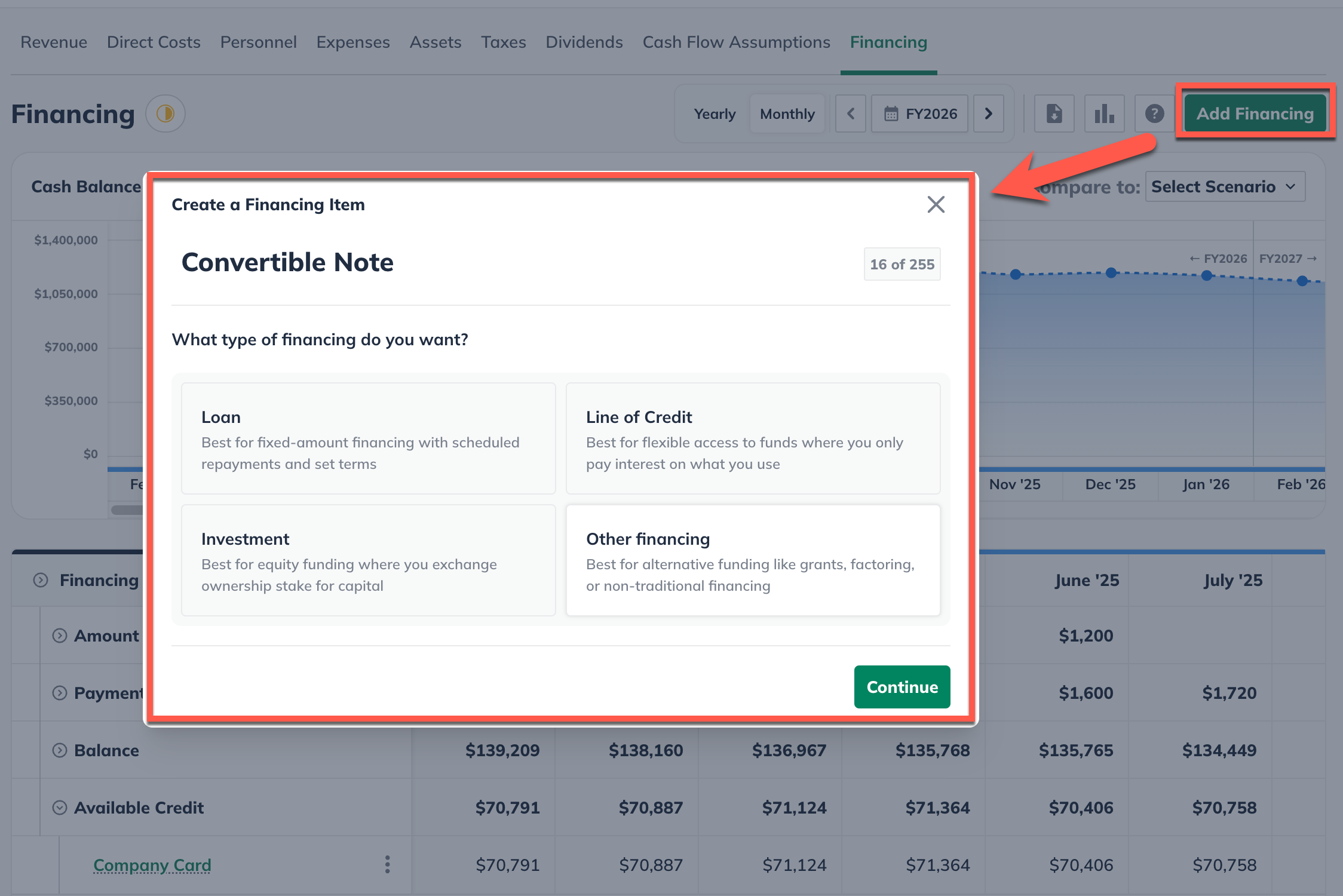 Convertable Note Add