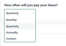 how often will you pay your income taxes detail