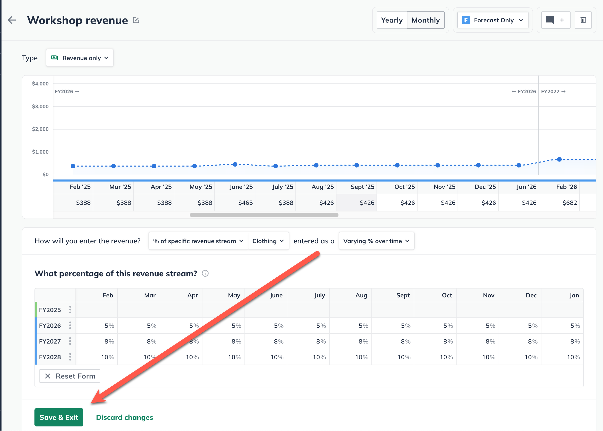 save and exist after edit