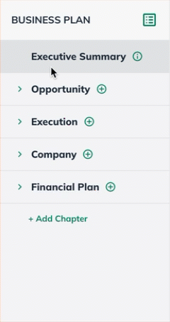 npx plan outline financial chapter