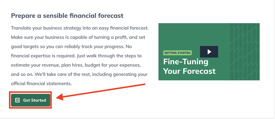 Image: Forecast Get Started