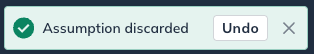 Major update notification and Undo