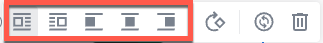 NUX - Image alignment options toolbar