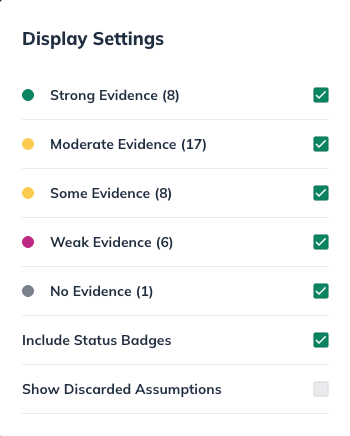 Idea Canvas - Display Settings