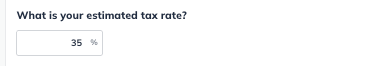 what is your estimated income tax rate detail