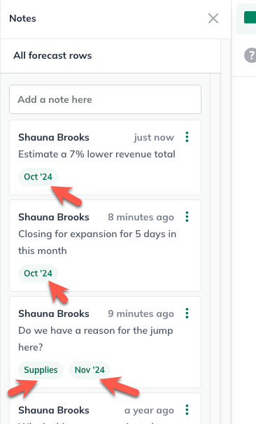 note links highlighted