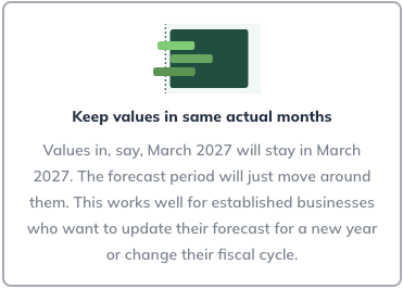 Change start date keep values same card