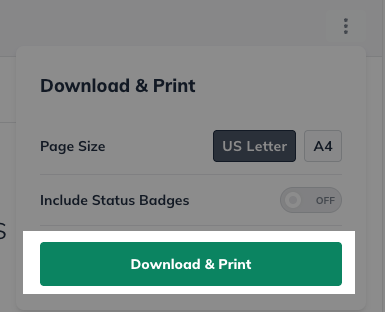 Idea Canvas - Export to PDF Download and Print