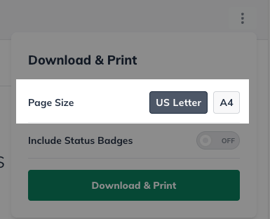 Idea Canvas - Export to PDF Page size