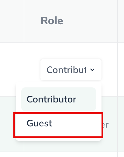 user role select