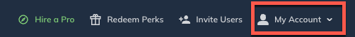 my account menu left prim nav