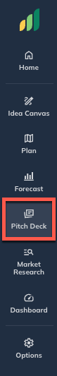 select pitch deck left side nav